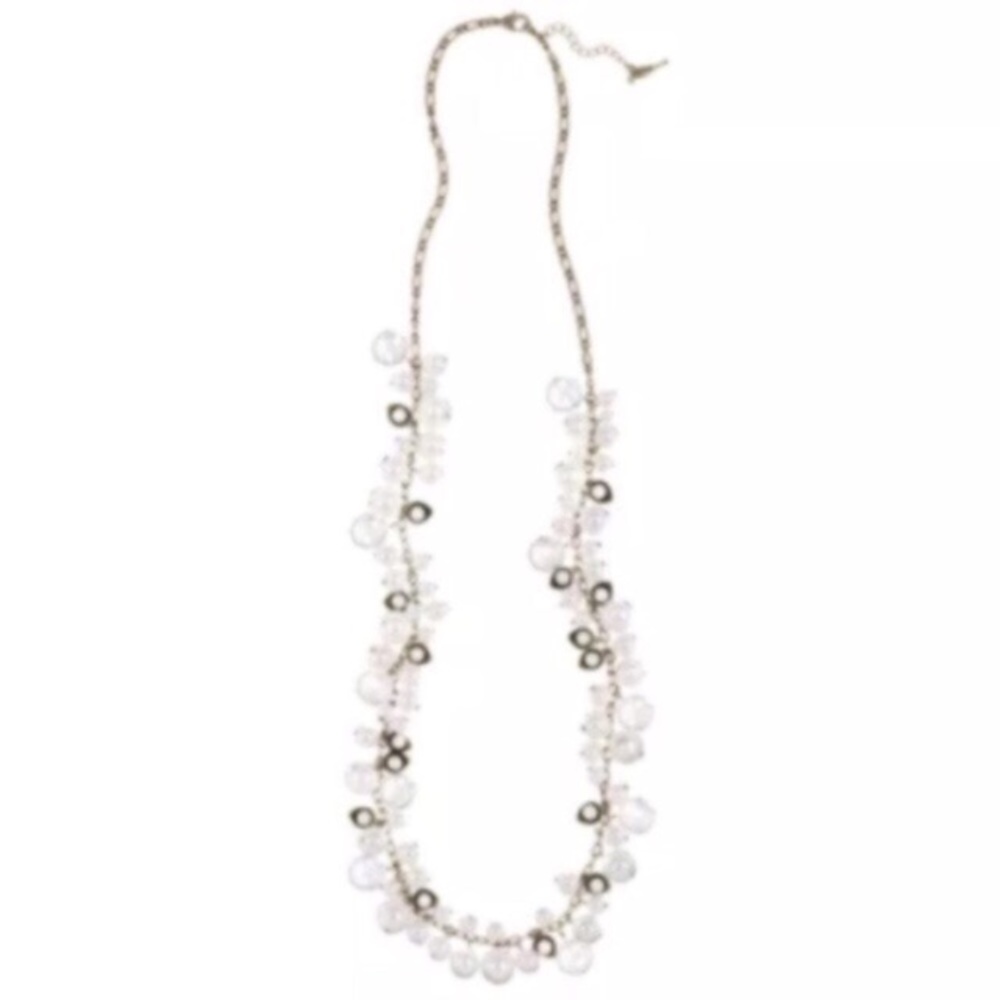 Chloe+Isabel Pearl and Crystal Long‎ Necklace NEW